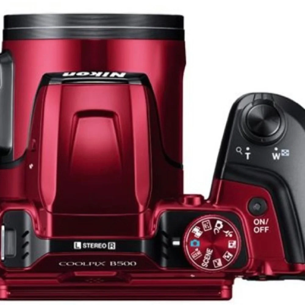 Used Nikon Coolpix B500 Digital Point & Shoot Camera, Red E